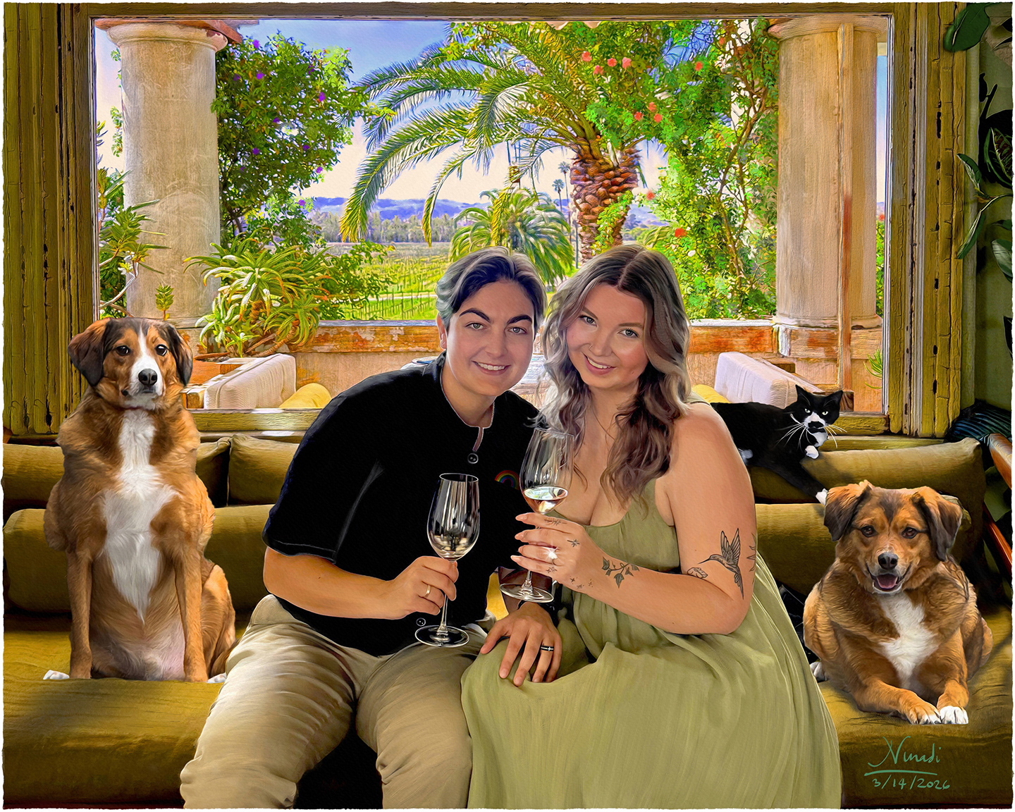 Aylssa Clara & The Boys Painting Final 16x20 LR